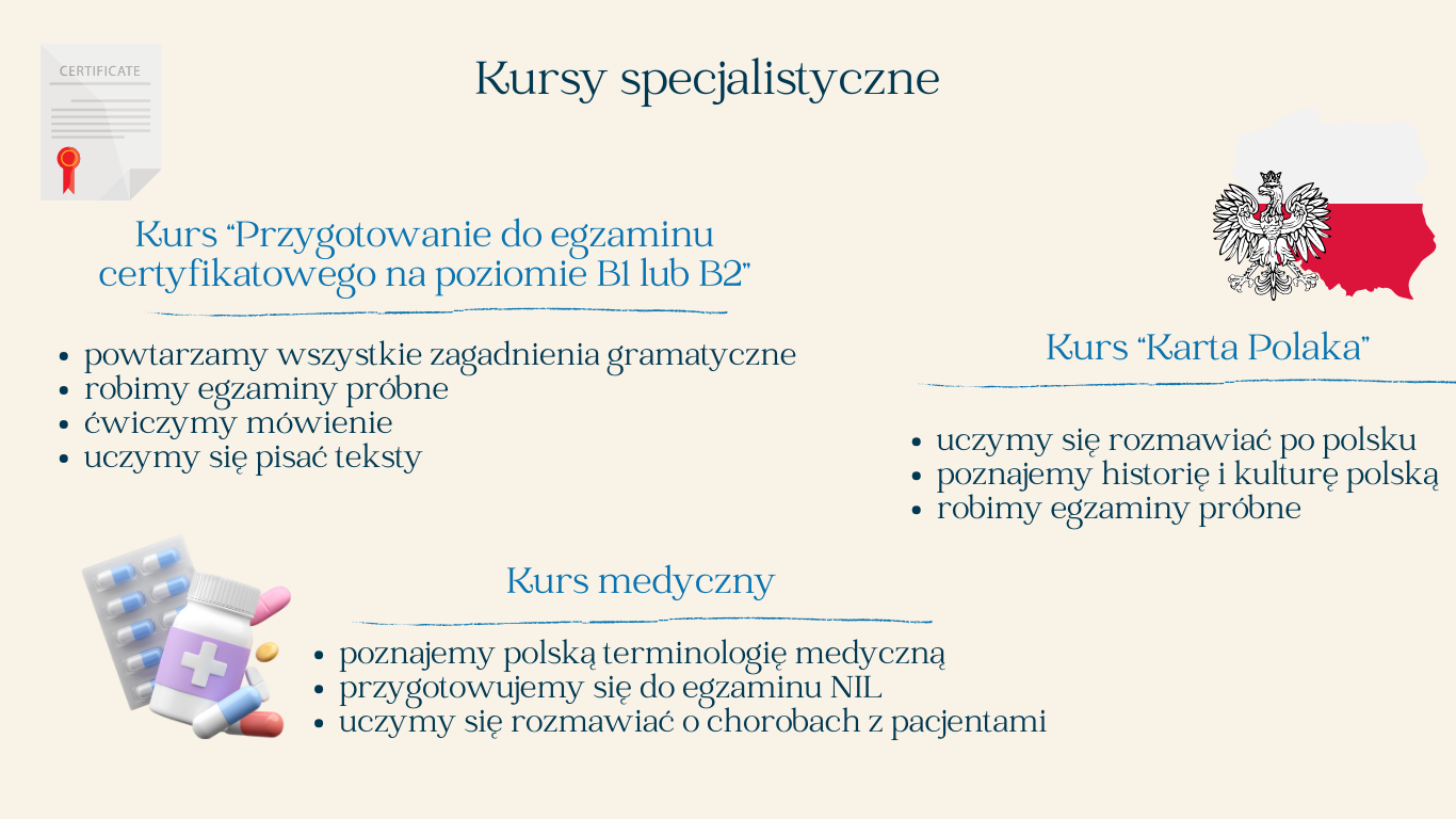 Kursy spejcalistyczne